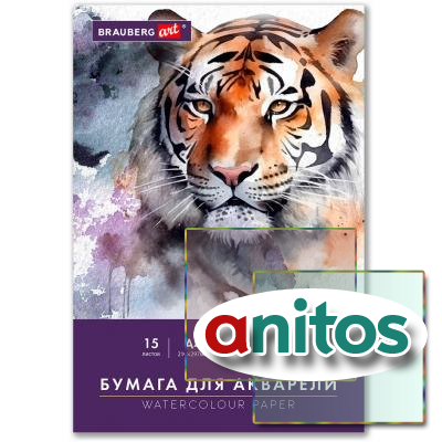 ������ ��� �������� �4 � �����, 15 ������, 300 �/�2, ������� �����, BRAUBERG ART CLASSIC, 116353