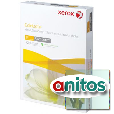 Бумага XEROX COLOTECH PLUS, А4, 220 г/м2, 250 л., для полноцветной лазерной печати, А++, Австрия, 170% (CIE), 003R97971