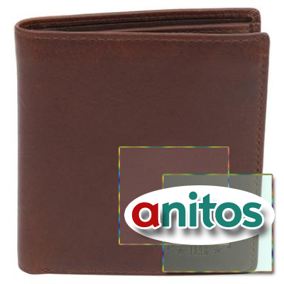 Бумажник Klondike Dawson, коричневый, 9,5х2х10,5 см