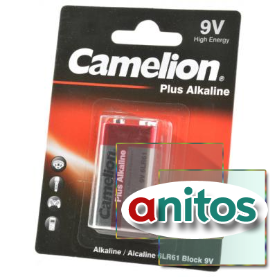 Батарейка крона А05 Camelion Plus Alkaline 6LF22-BP1 6LF22 BL1