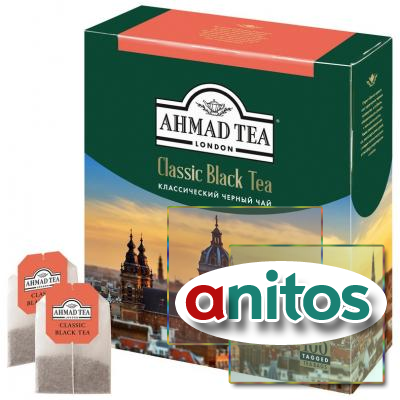 Чай Ahmad Tea классический черный, 100пак/уп
