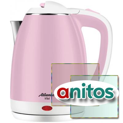 Чайник электрический ATLANTA ATH-2437 (pink) двухстенный