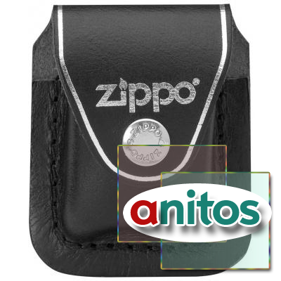 Чехол Zippo для зажигалки из натуральной кожи с клипом, черный, 57х30x75 мм