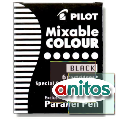 Чернила Чернильный картридж PILOT Parallel Pen черные 6 шт/уп IC-P3-S6 B