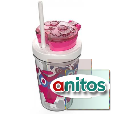 Детский стакан для воды с трубочкой Contigo Snack Tumbler (0.35 литра), розовый