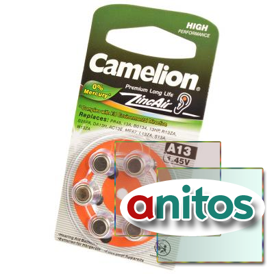    Camelion A13-BP6 (0%Hg) BL6