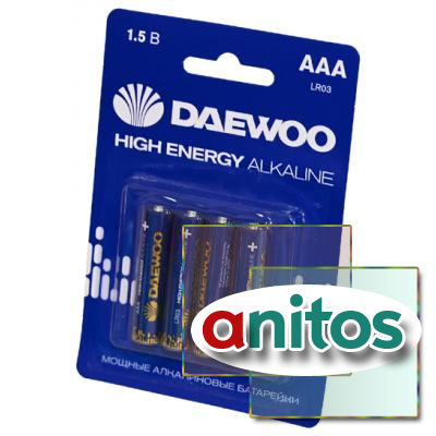 ������� ������� DAEWOO High Energy Alkaline LR03 BL4