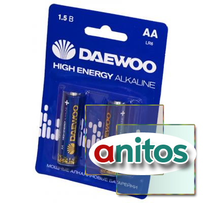������� ������� DAEWOO High Energy Alkaline LR6 BL2