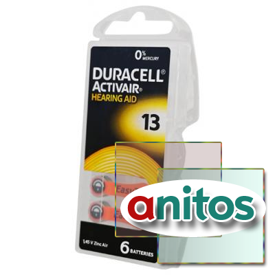   DURACELL HEARING AID ACTIVAIR 13  .  6 