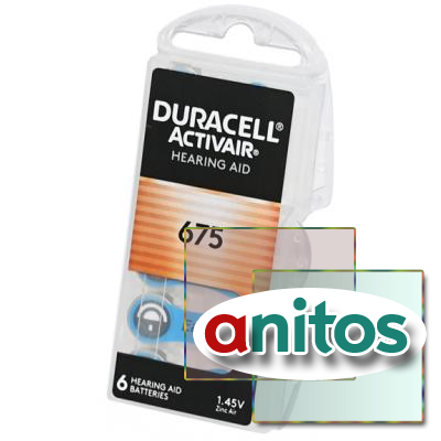 ������� ������� DURACELL HEARING AID ACTIVAIR 675 � �����. ����� 6 ��