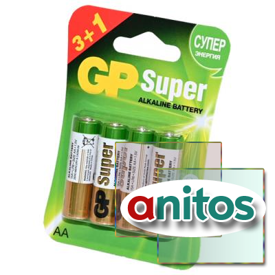 ������� ������� GP Super GP15A3/1-2CR4 LR6 3+1�� BL4