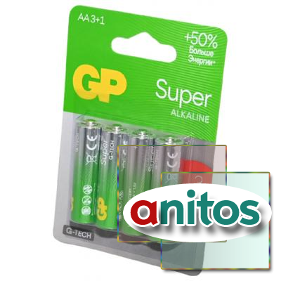   GP Super GP15AA213/1-2CRSBC4 G-TECH LR6 3+1 BL4