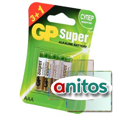 ������� ������� GP Super GP24A3/1-2CR4 LR03 3+1�� BL4