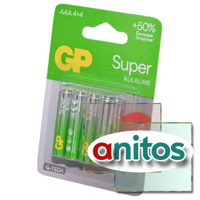   GP Super GP24AA214/4-2CRSBC8 G-TECH LR03 4+4 BL8