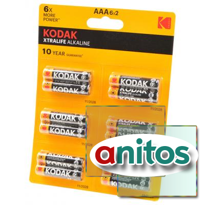  Kodak XTRALIFE ALKALINE LR03 6x2  BL12