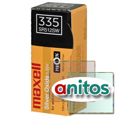 ������� ������� MAXELL SR512SW 335 (0%Hg), ����. 10 ��