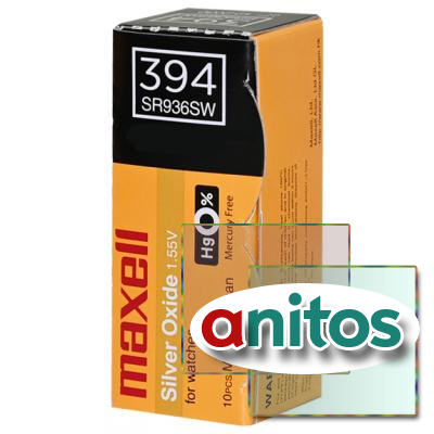 ������� ������� MAXELL SR936SW 394  (0%Hg), ����. 10 ��