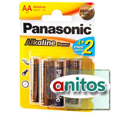    Panasonic Alkaline Power LR6APB/6BP 4+2F LR6 4+2  BL6
