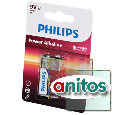 ������� ������� PHILIPS Power Alkaline 6LR61P1B/51 6LR61 BL1