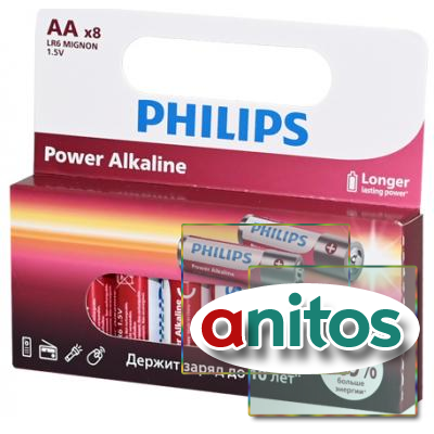 ������� ������� PHILIPS Power Alkaline LR6P8W/51 LR6 BL8