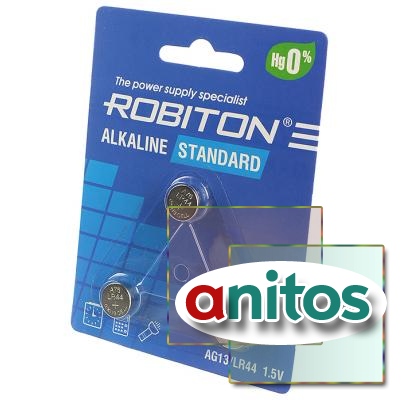    ROBITON STANDARD R-AG13-0-BL3 (0% Hg) AG13 LR44 357 A76 -1154 BL3