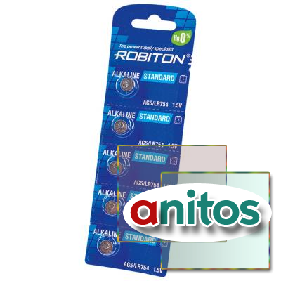 ������� ������� ROBITON STANDARD R-AG5-0-BL5 (0% Hg) AG5 LR754 393 LR48 BL5 ������ ���� �������� �� 12.2025�