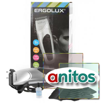ERGOLUX ELX-HC03-C42 машинка для стрижки волос, серебристый с черным