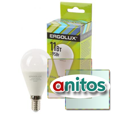   ERGOLUX LED-G45-11W-E14-3K 11 E14 3000K BL1