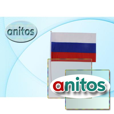 Флаг России "Триколор": на пластиковой трубочке, материал-искусственный шёлк, размер-20*30 см.