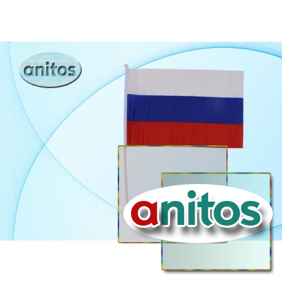 Флаг России "Триколор": на пластиковой трубочке, материал-искусственный шёлк, размер-40*60 см.