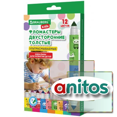 ���������� ������������ ������� ��� ������� ��������������� 6 ���� / 12 ������, BRAUBERG KIDS, 152625