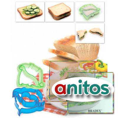 Форма-резак для бутербродов и выпечки «ДИНОЗАВРИКИ» (Sandwich shape cutter Dinosaur)