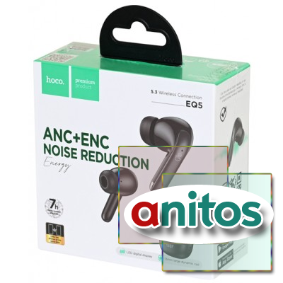 ��������� HOCO EQ5 Energy �������.,� �������. ANC+ENC � ������ �/�������, LED-�������, Bluetooth5.3, ������ BL