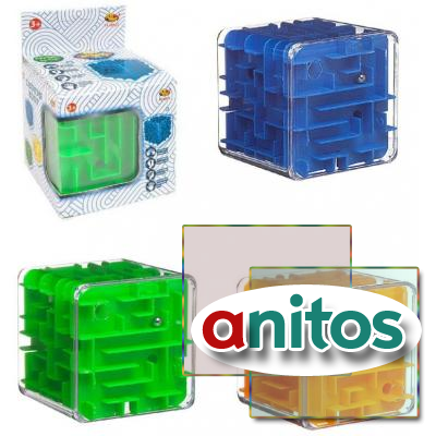 Игра-головоломка куб-лабиринт 3D Abtoys 3 цвета в ассортименте PT-00822