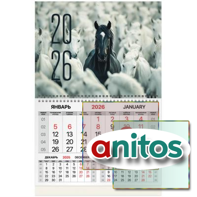 ��������� ����������� 2026 �., 1 ����, 1 �������, ��������� ������, ���������� ������, BRAUBERG, 