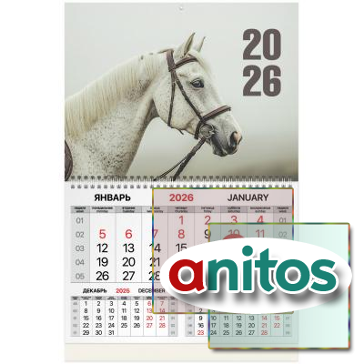 ��������� ����������� 2026 �., 1 ����, 1 �������, ��������� ������, ���������� ������, BRAUBERG, 