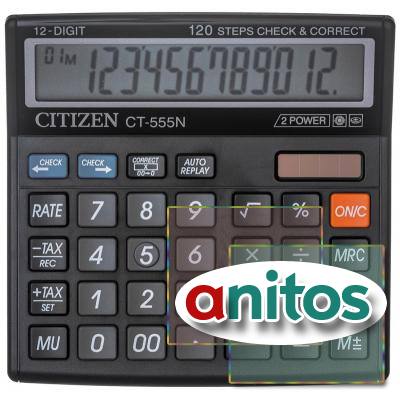 Калькулятор CITIZEN бухг. CT555N 12 разрядов DP