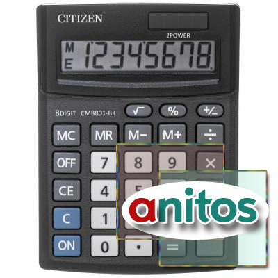 Калькулятор настольный CITIZEN Correct настольн.SD-208, 8 разр, черн.