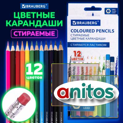      BRAUBERG ERASABLE, 12 ,   3 , 181932