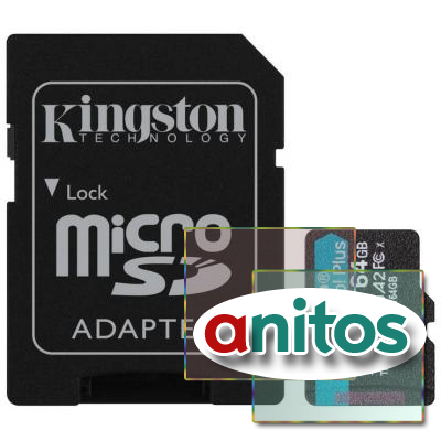   Kingston Canvas Go! Plus microSDXC UHS-I Cl10 +, SDCG3/64Gb