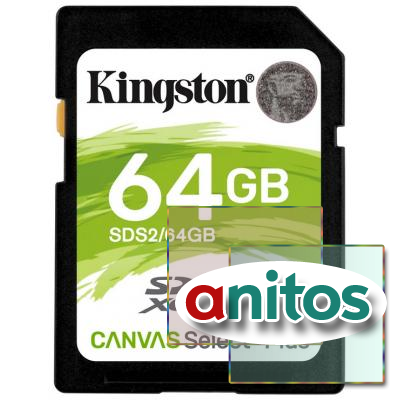  Kingston Canvas Select Plus SDXC UHS-I Cl10, SDS2/64Gb