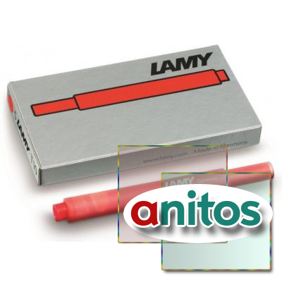 Картридж чернильный для перьевой ручки  LAMY T10 красный 5 шт/уп. 1602076