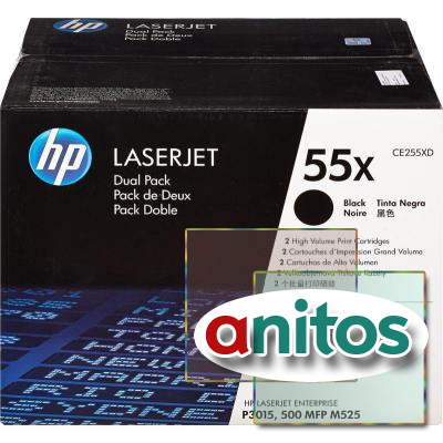   HP 55X CE255XD . ..  LJ P3015/M525 (2 .)