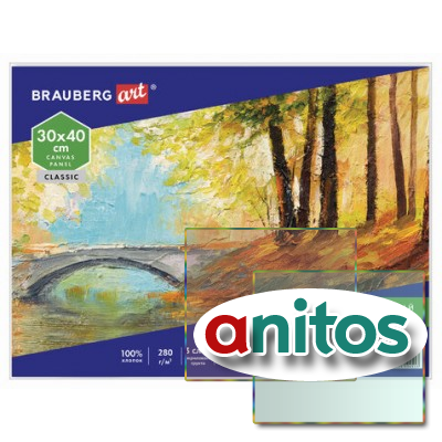 ����� �� ������� BRAUBERG ART CLASSIC, 30�40 ��, ������������, 100% ������, ������ �����, 190621