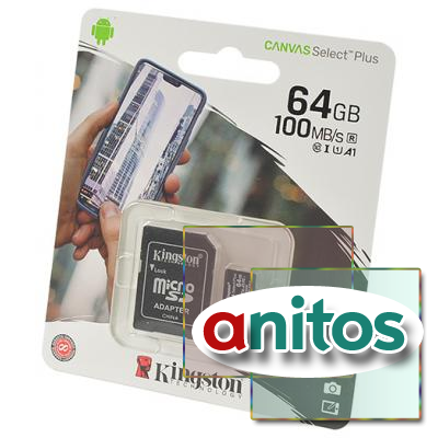   KINGSTON CANVAS Select Plus microSD 64GB (Class 10)  A1 (100 Mb/s)   BL1