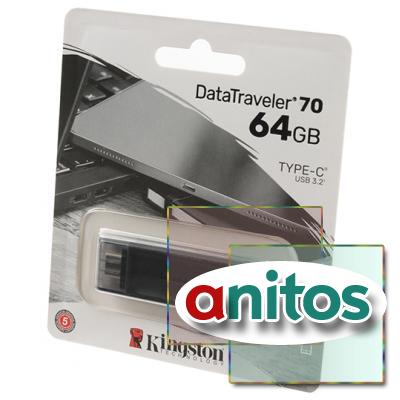 KINGSTON USB 3.0/3.2 Gen 1/Type-C 64GB DataTraveler 70  BL1