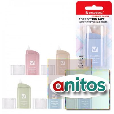 �������������� ����� BRAUBERG COMPACT PASTEL, 5 �� � 6 �, ������ �������, �������, 272495