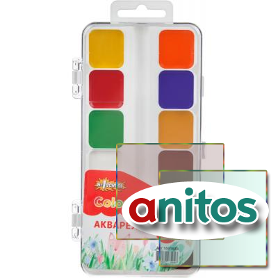 Краски акварельные №1 School ColorPics набор 12 цв б/кисти пластик