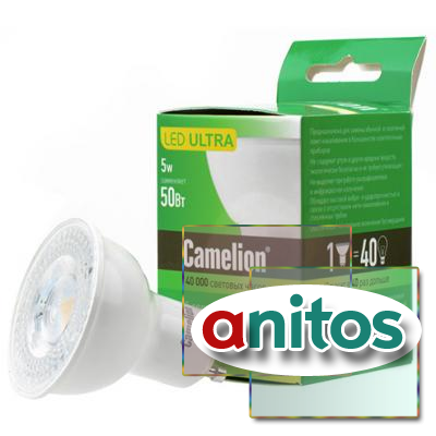   Camelion LED5-GU10/830/GU10 5 3000K BL1