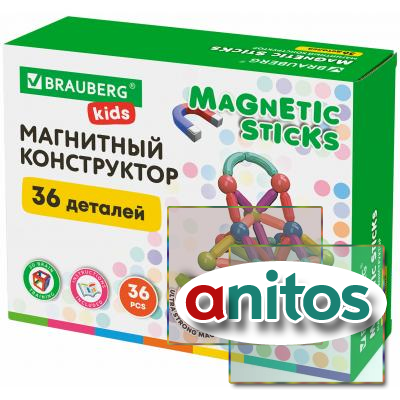   MAGNETIC STICKS, 36  , BRAUBERG KIDS,  1, 665721